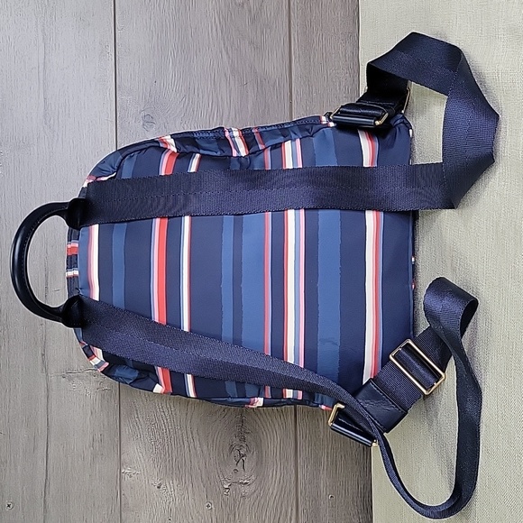 Tory Burch Navy Striped Nylon Backpack main image 12
